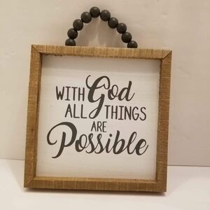 Inspirational Wooden Wall Sign